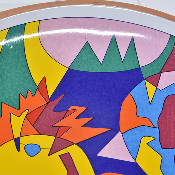 FIAT BRAVO e BRAVA Launch Commemorative Plate 1995 by Ugo Nespolo