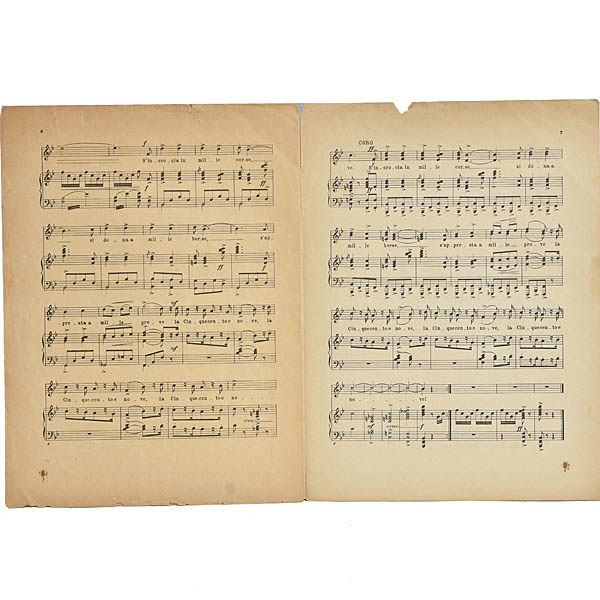 FIAT 509 LA CINQUECENTO E NOVE Original Song Sheet Music 1925 