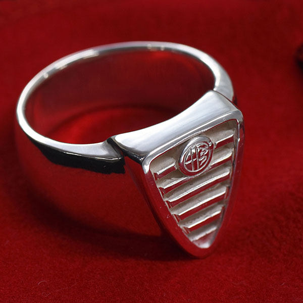 Alfa Romeo Grill Shaped Silver Ring