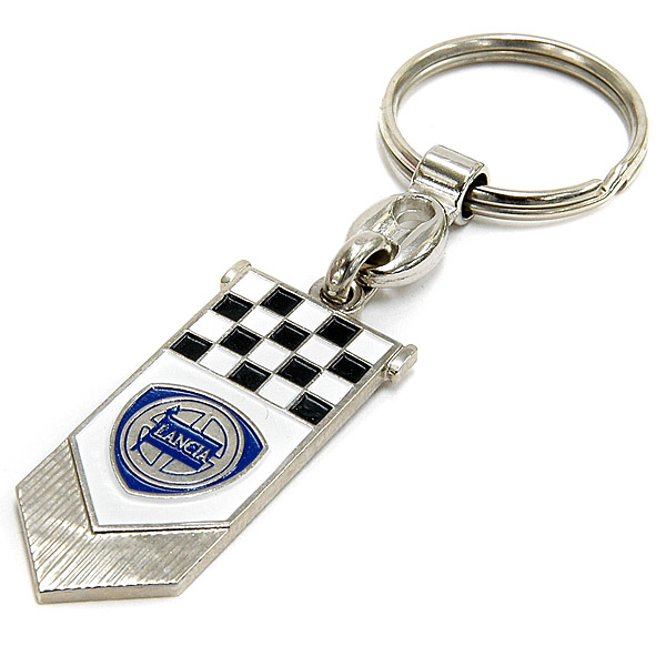 LANCIA Metal Keyring (Checkerd Flag)