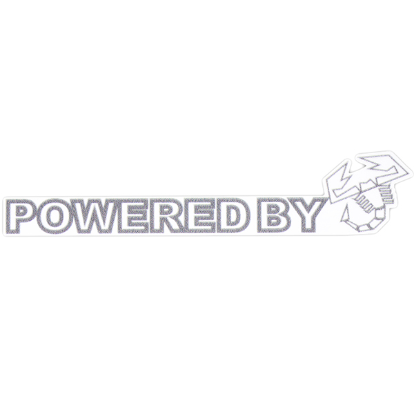 POWERED BY SCORPIONE Logo Sticker(Silver)